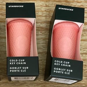 Starbucks pink lemonade key chain